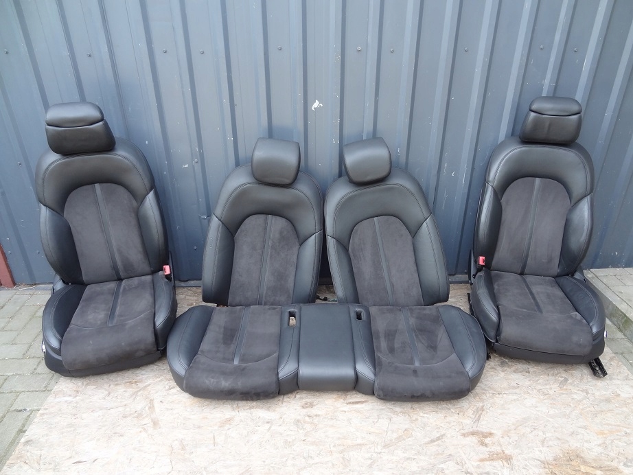 КОМПЛЕКТ СИДІННЯ ОБШИВКИ SKORA АЛЬКАНТАРА ПІДІГРІВ ЗАД. AUDI A8 D4