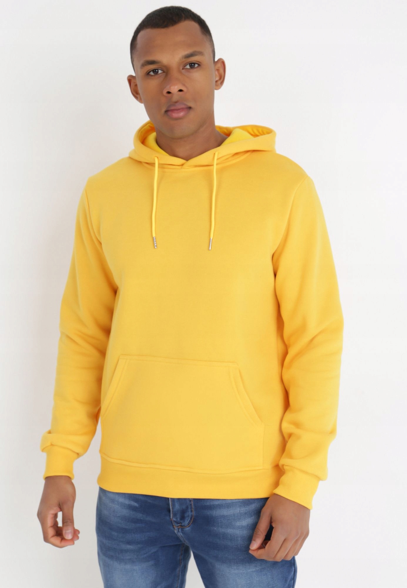 

Born2Be Żółta Bluza męska L Z kapturem
