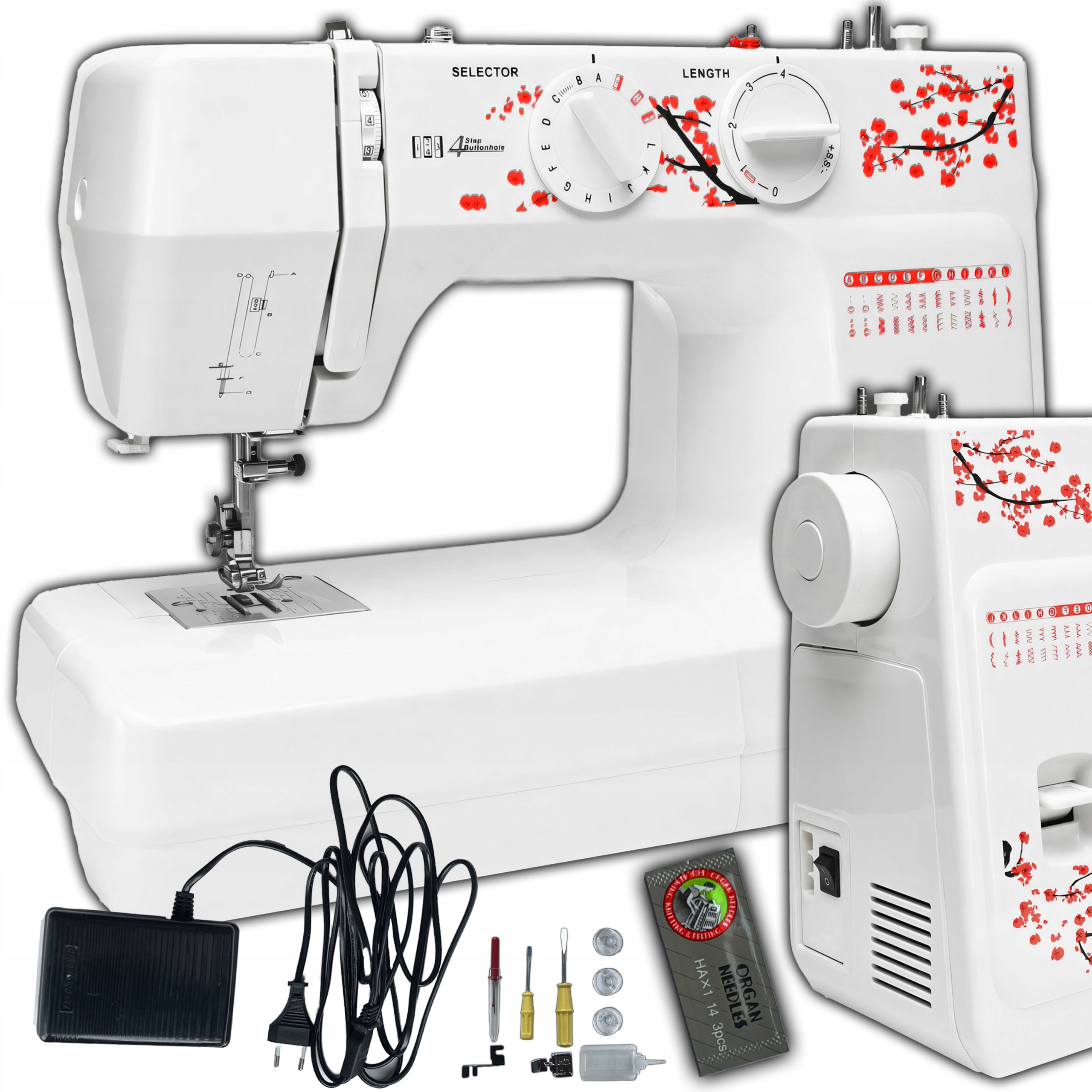 Domáci Šijací Stroj Nastaviteľný 48X Vzory Stehov Silné Príslušenstvo