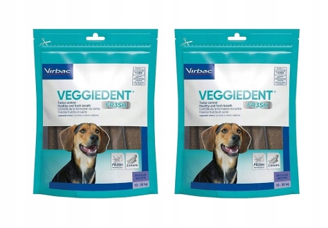 Levně Virbac Veggiedent Fresh M (10-30 kg) 30 kusů Zásob Na Měsíc