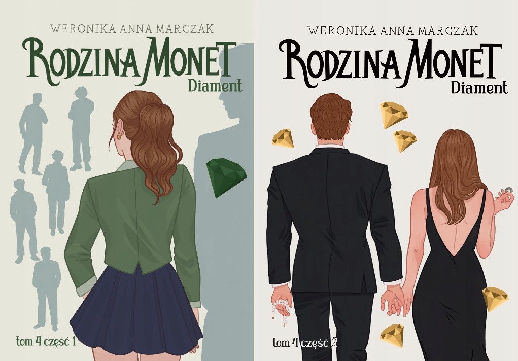 2W1 RODZINA MONET TOM 4 DIAMENT CZĘŚĆ 1 + DIAMENT CZĘŚĆ 2 -MARCZAK WERONIKA