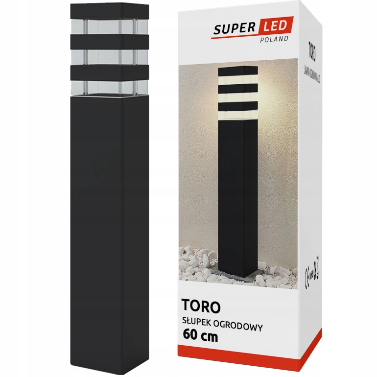Lampa ogrodowa stojąca Led 60 cm E27 zewnętrzna Słupek SuperLED