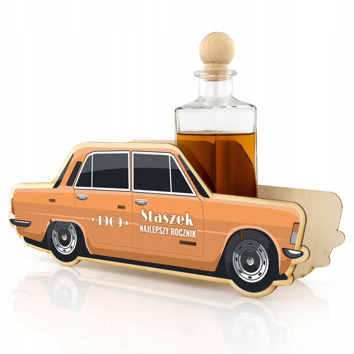 

Karafka Duży Fiat kieliszki Urodziny 40 50