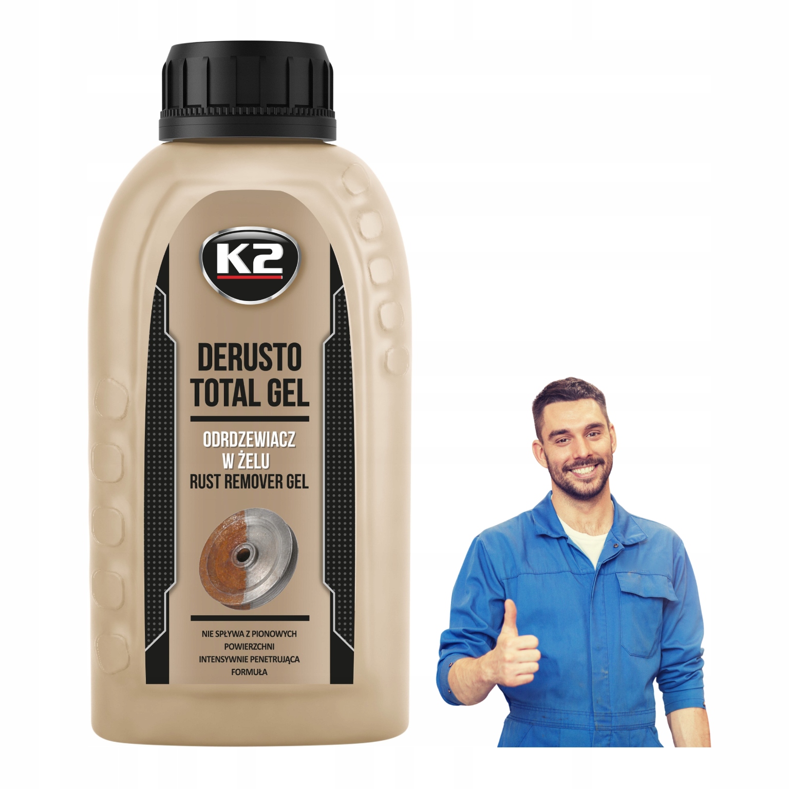 K2 Derusto Total Gel 250 ML Neutralizator Rdzy Odrdzewiacz Na Rdze