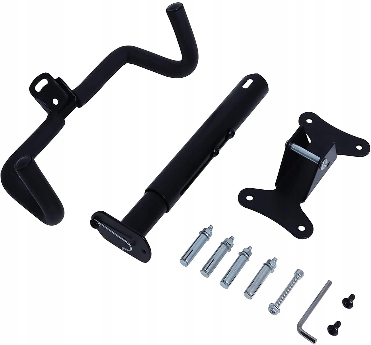 ŚCIENNY UCHWYT WIESZAK HAK NA ROWER REGULOWANY SKŁADANY NA ŚCIANĘ + KOŁKI Liczba stanowisk 1