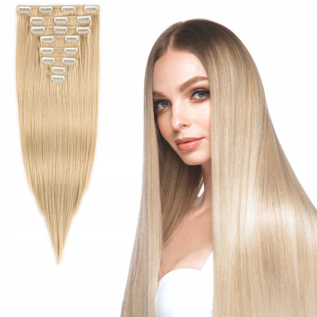 

Dopinane włosy Clip In 8 taśm 150g 47cm #R613/24
