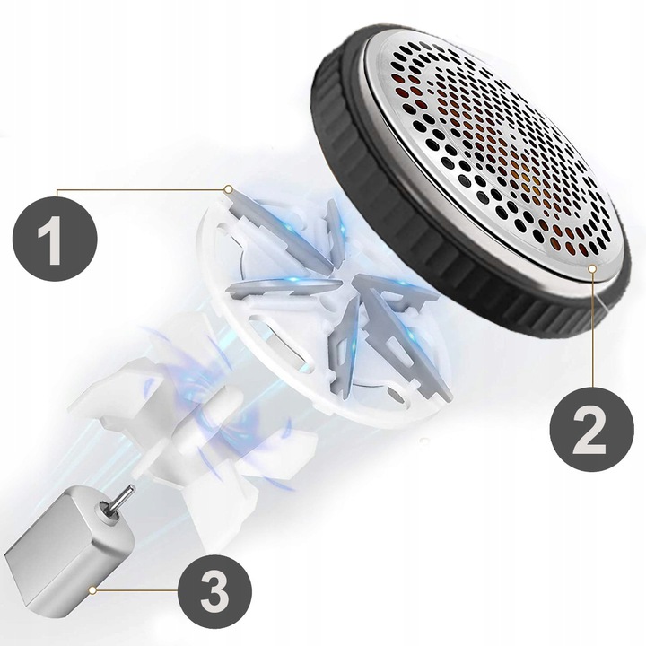 GOLARKA DO UBRAŃ SWETRÓW MASZYNKA DUŻA MOCNA 5W Zasilanie sieciowo-akumulatorowe