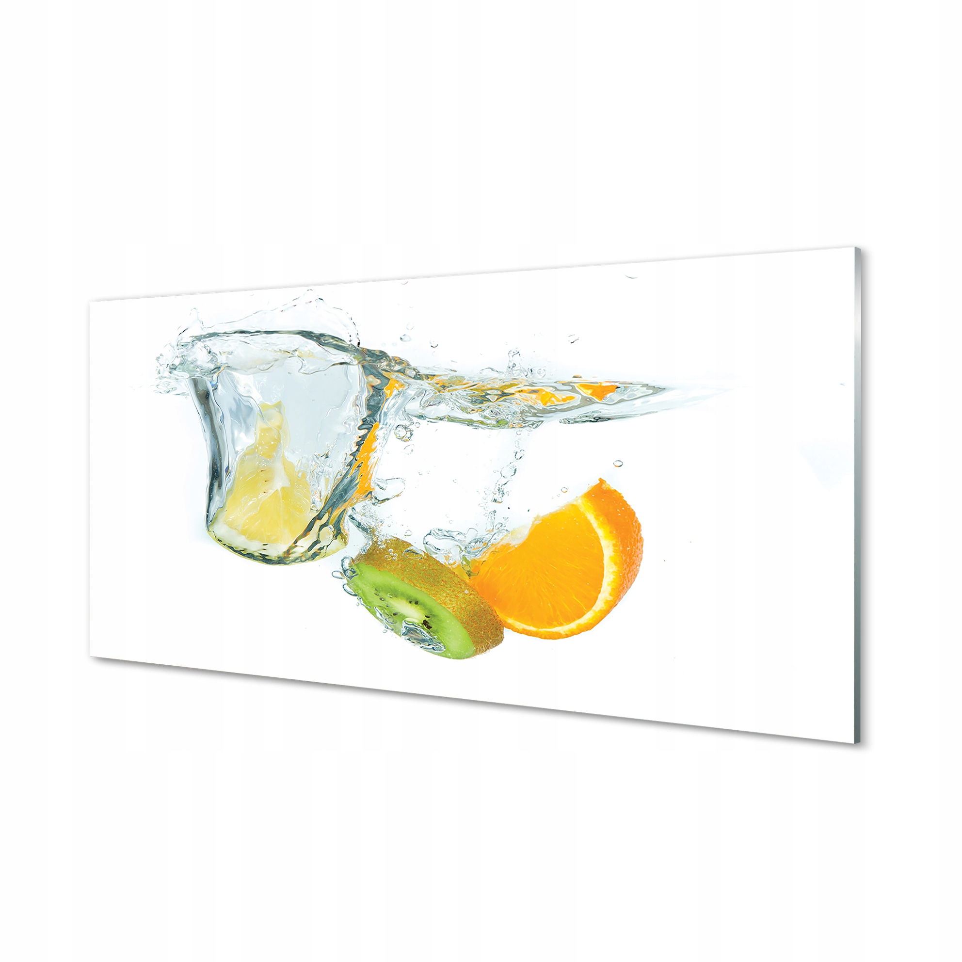 Obraz na skle Voda kiwi pomeranč 120x60