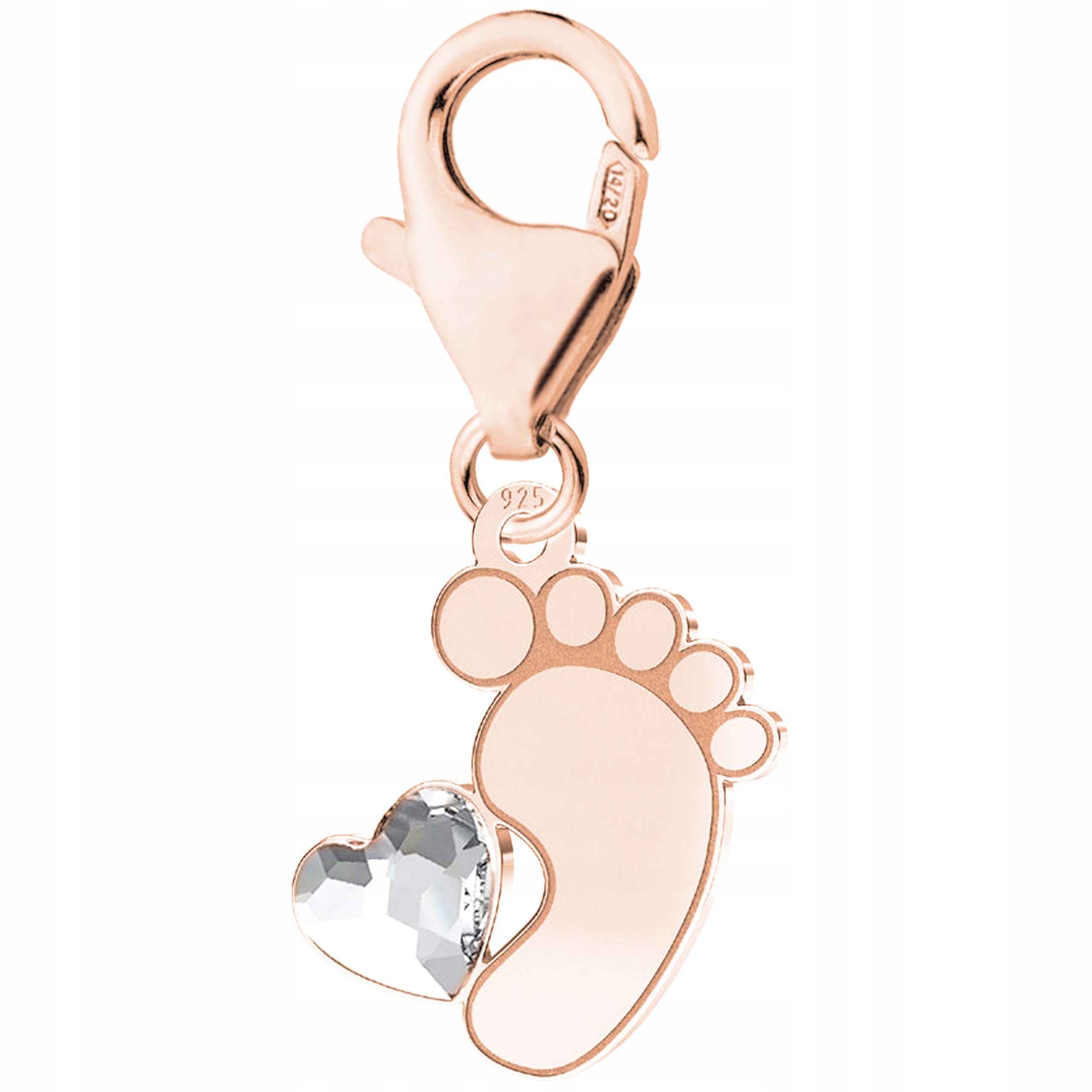 Přívěsek růžové zlato Noha stříbro 925