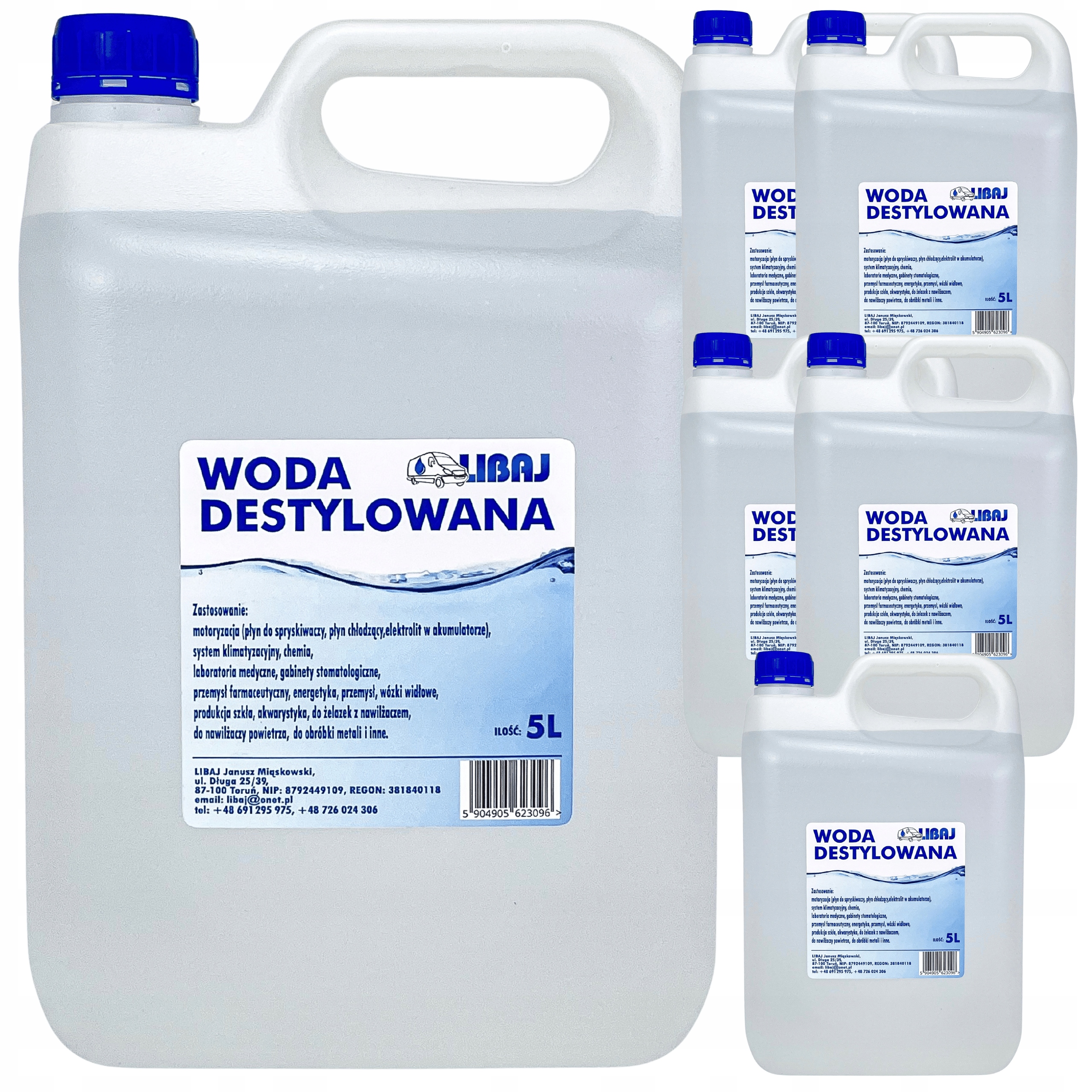 Woda Destylowana 5L demineralizowana do żelazka autoklawu akumulatora