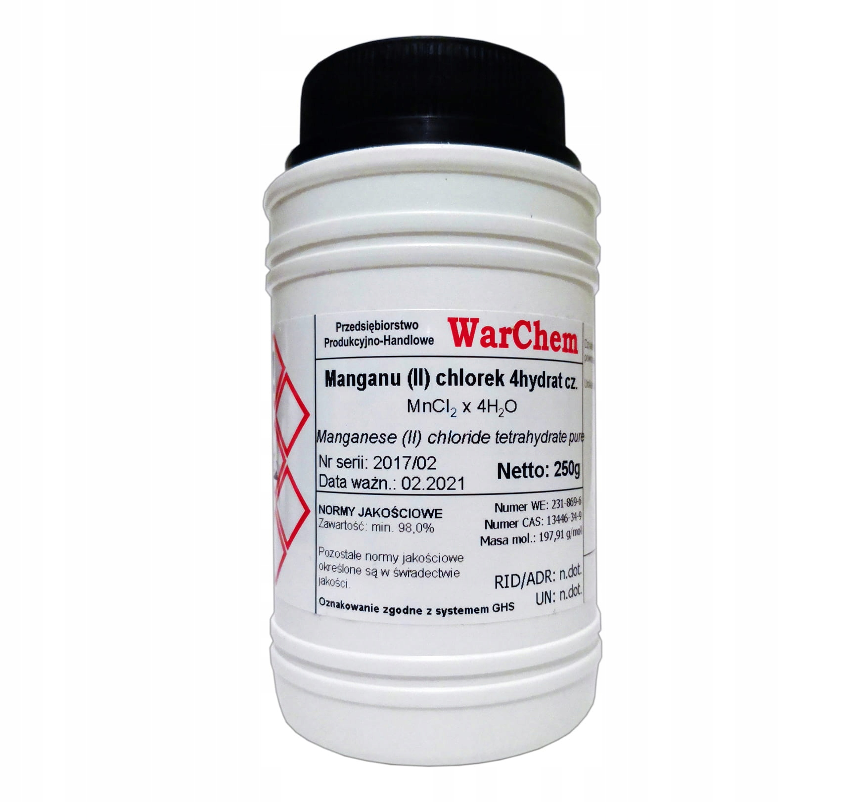 

Chlorek Manganu (II) 4hydrat czysty 250g