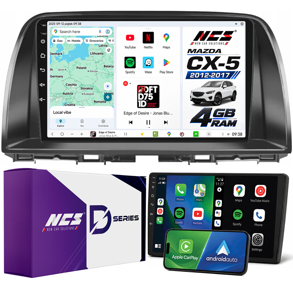 Autorádio Ncs D9 Mazda CX-5 2012-2017 Android Navigace 4GB Lte