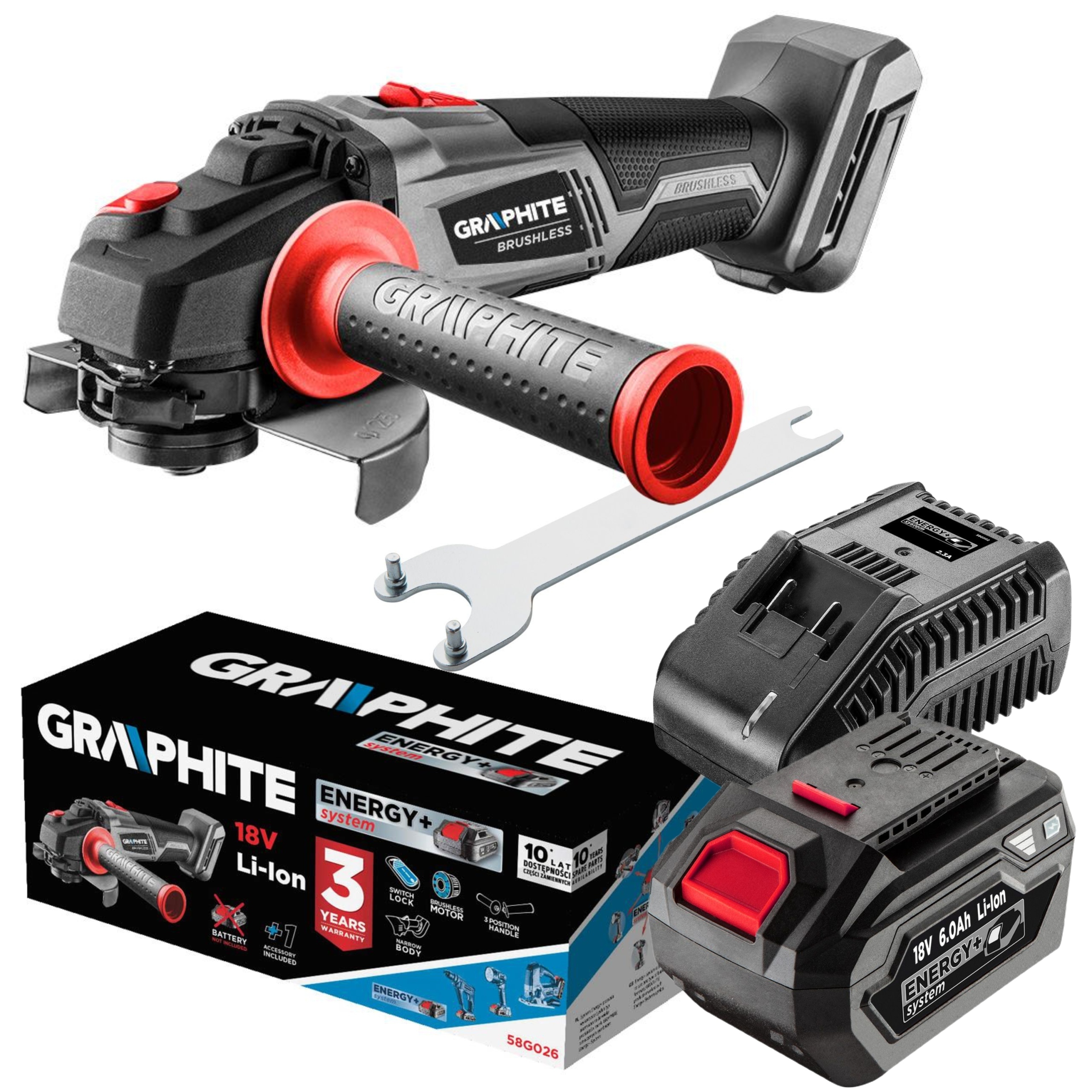 Graphite шліфувальний верстат 125 мм безщітковий 58G026 + 6A