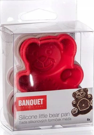 BANQUET SILIKONOWE FOREMKI DO CIASTEK MISIE FORMY MIŚ ZESTAW 6 SZTUK EAN (GTIN) 8591022344972