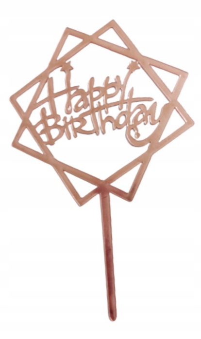 

Topper Rose Gold Happy Birthday Dekoracja tort Jix