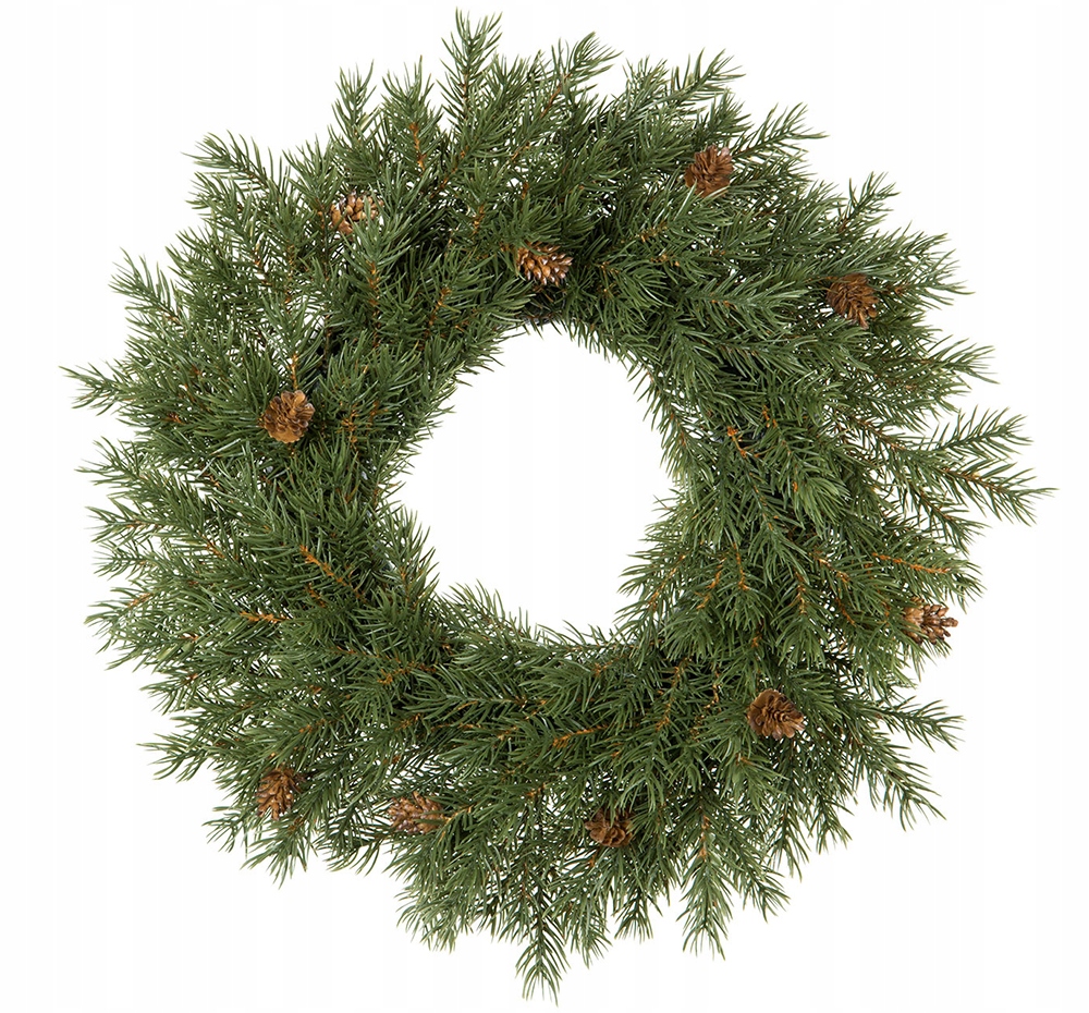 Věneček dekorace na dveře Umělý Smrk průměr 40 cm