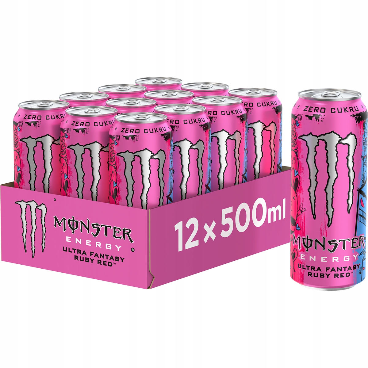Energetický nápoj Monster Ruby Red s citrusovou příchutí 12 x 500ml