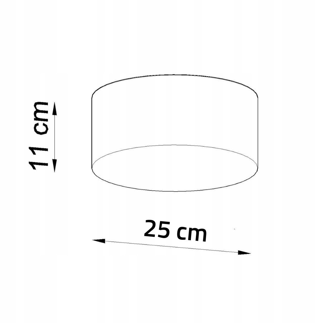 Plafon ARENA 25 szary okrągły - Sollux Lighting Marka Sollux Lighting