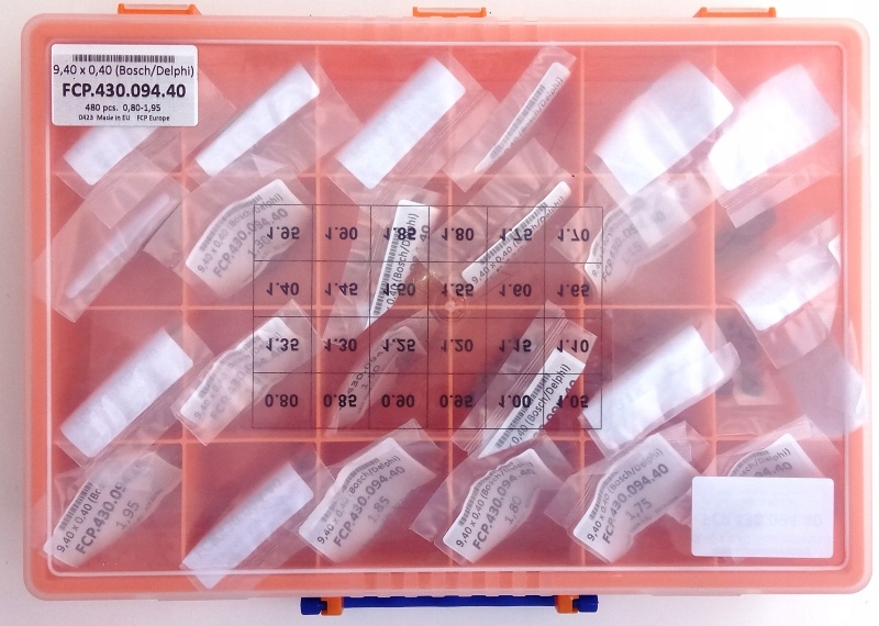 PODKŁADKI 9,4mm do WTRYSKIWACZY, KASETA 480 sztuk DLLA TYP P/S 100% EU! Numer katalogowy części 430.094.40