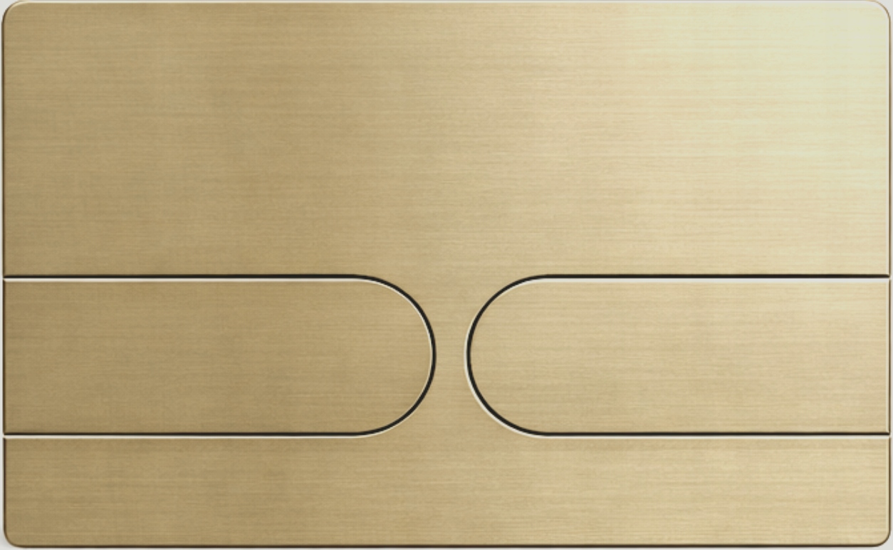 Splachovacie tlačidlo Stal T3 7 zlaté brúsené pre Wc Jomo Werit Jomo Tech