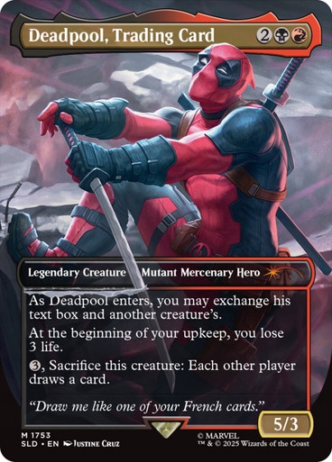 MTG Secret Lair Marvel’s Deadpool Foil版 Deadpool, Trading Card - Secret Lair Drop - Marvel - Stan