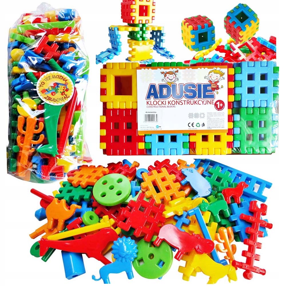 

Zestaw Klocki Wafle MIX 80 El Wafle 48 Adusie