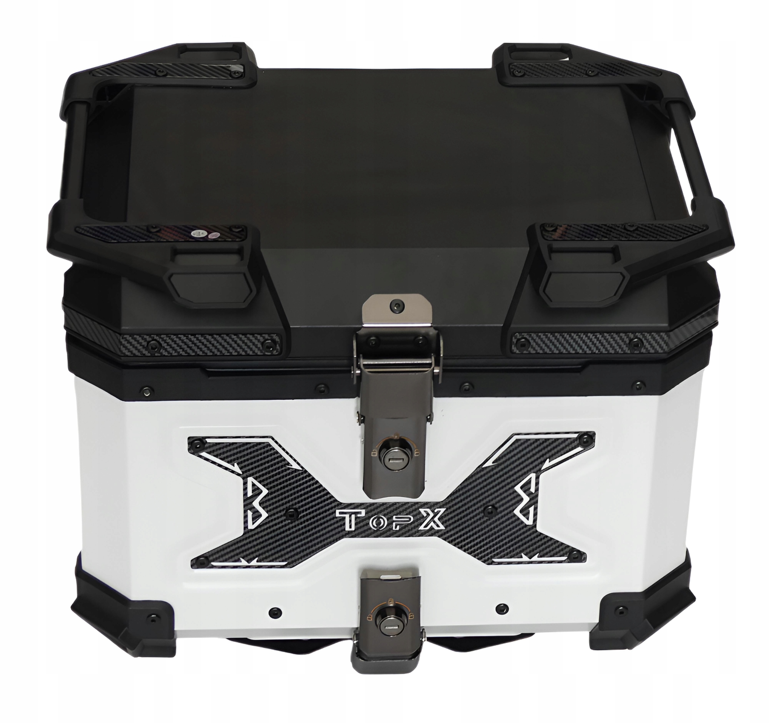 Motocyklový centrální kufr bílý karbonový 45L