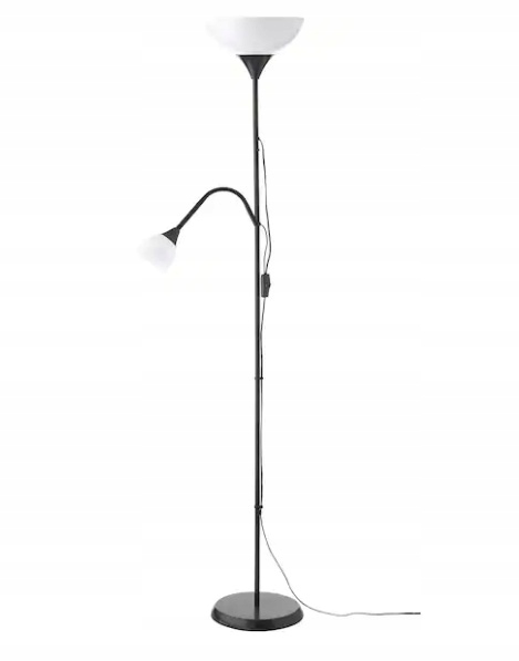 

Ikea Not Lampa Podłogowa 174cm Czarna do czytania