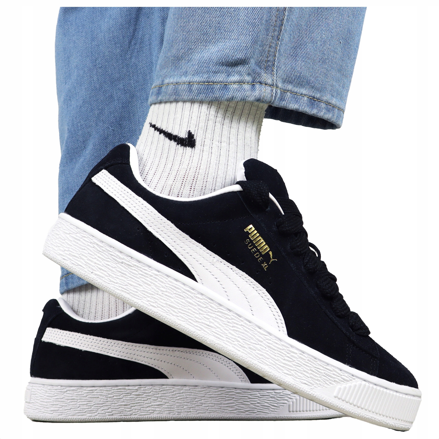 pánské boty Puma Černé Semišové Pohodlné sportovní boty z vintage kůže