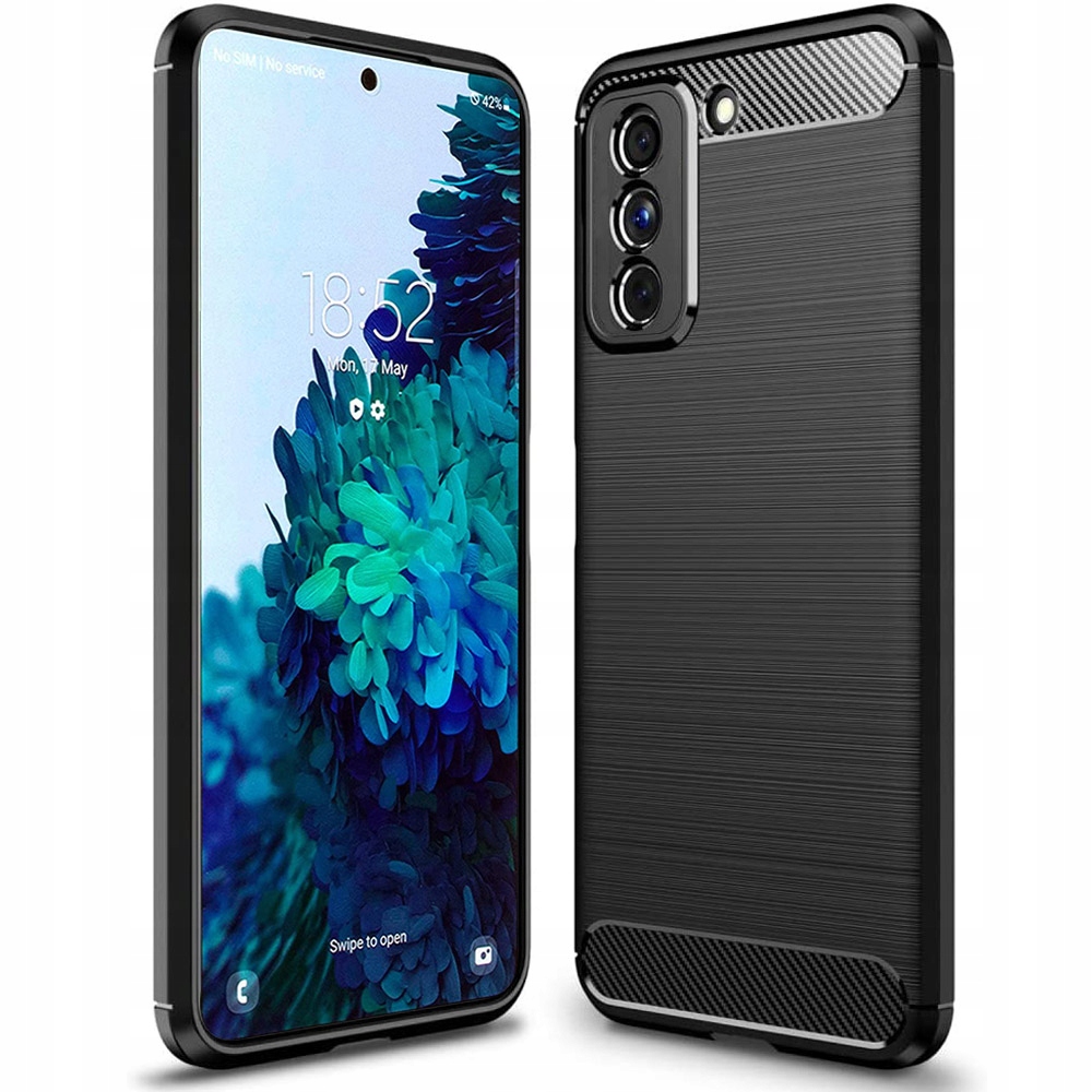 ETUI KARBON CASE PLECKI POKROWIEC FUTERAŁ do SAMSUNG GALAXY S21 FE + SZKŁO