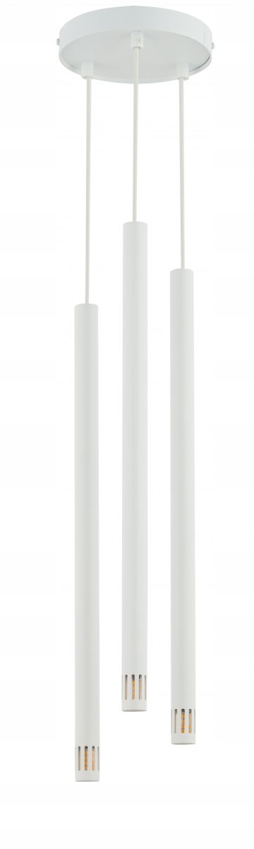 Moderná závesná lampa biela okrúhla s 3 rúrkami do obývačky Sigma