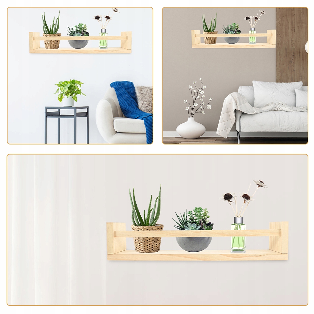 DREWNIANY STOJAK NA PRZYPRAWY DEKOR BIUROWY 2 SZT Marka bez marki