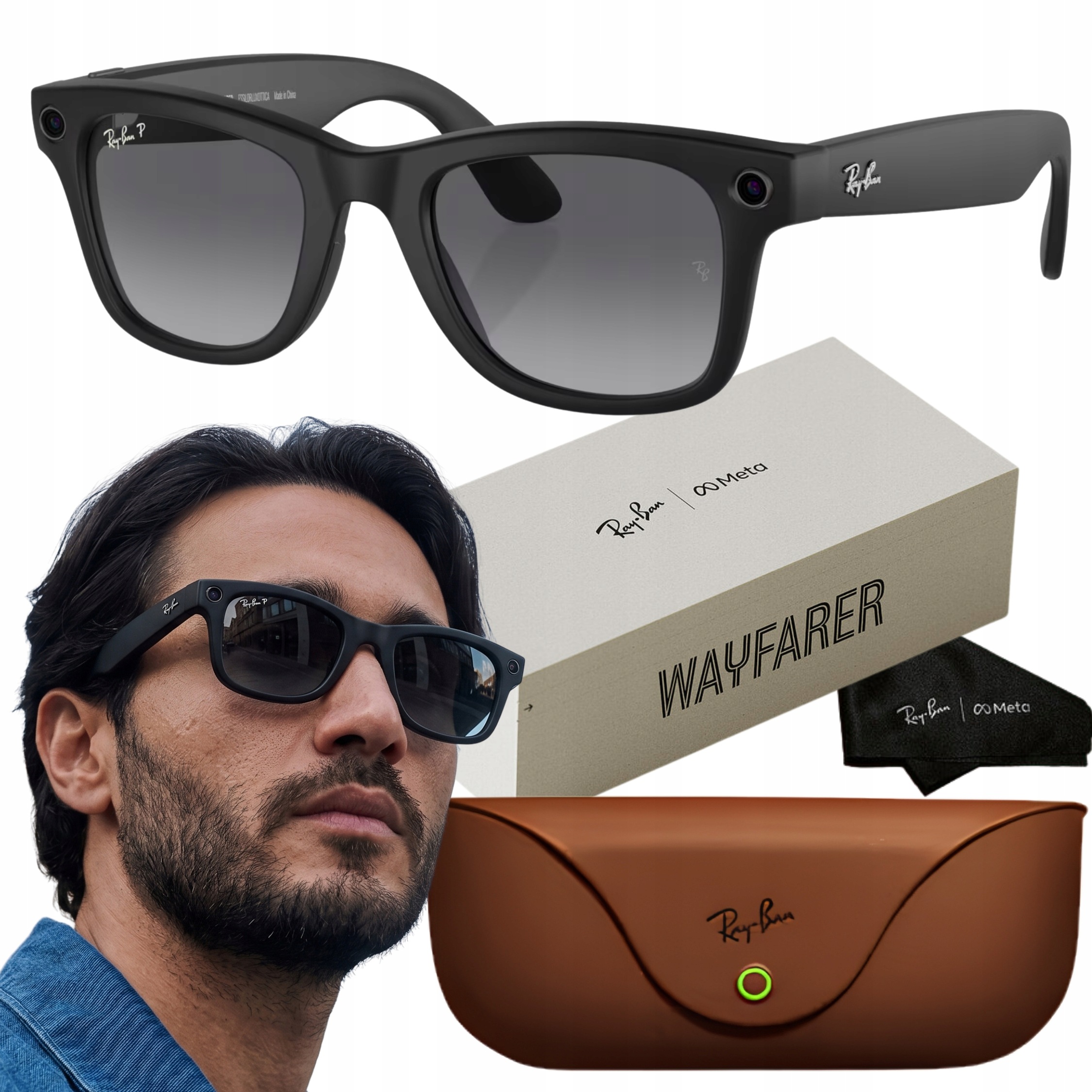 Brýle Ray-Ban Meta Wayfare Gen 1 S Černá Matná Tónované Grafitové