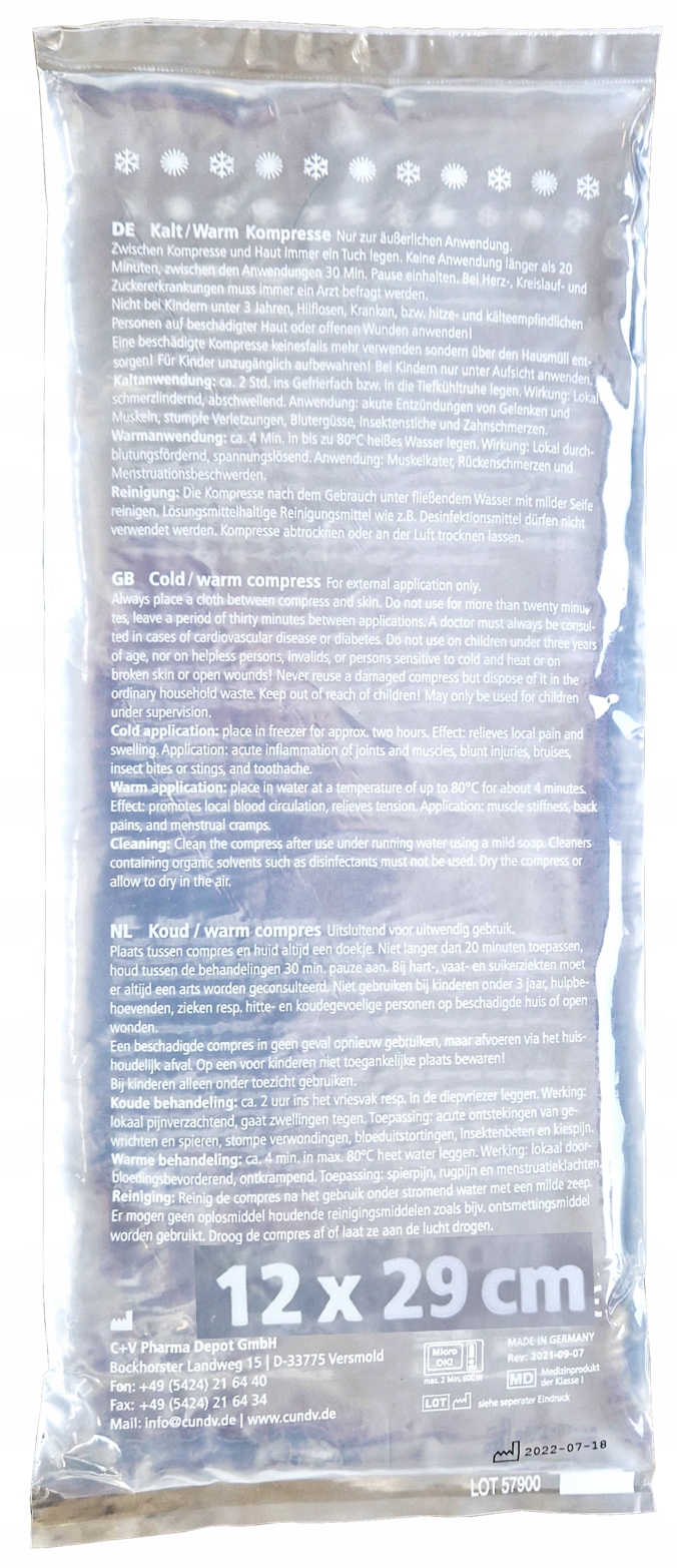 

Kompres Okład Żelowy Ciepło Zimno 12X29 Niemiecki