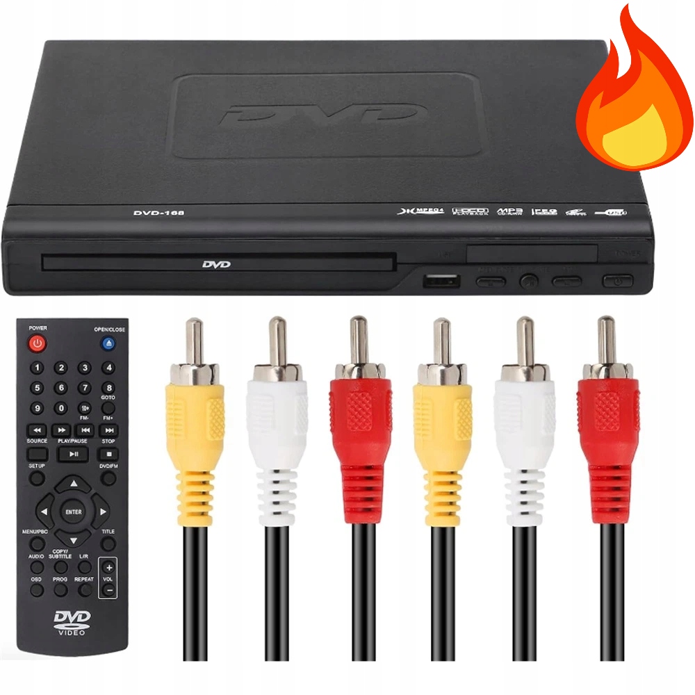 Přehrávač DVD CD VCD Usb Tv DVD Player 480P 15W Dálkové ovládání Dárek