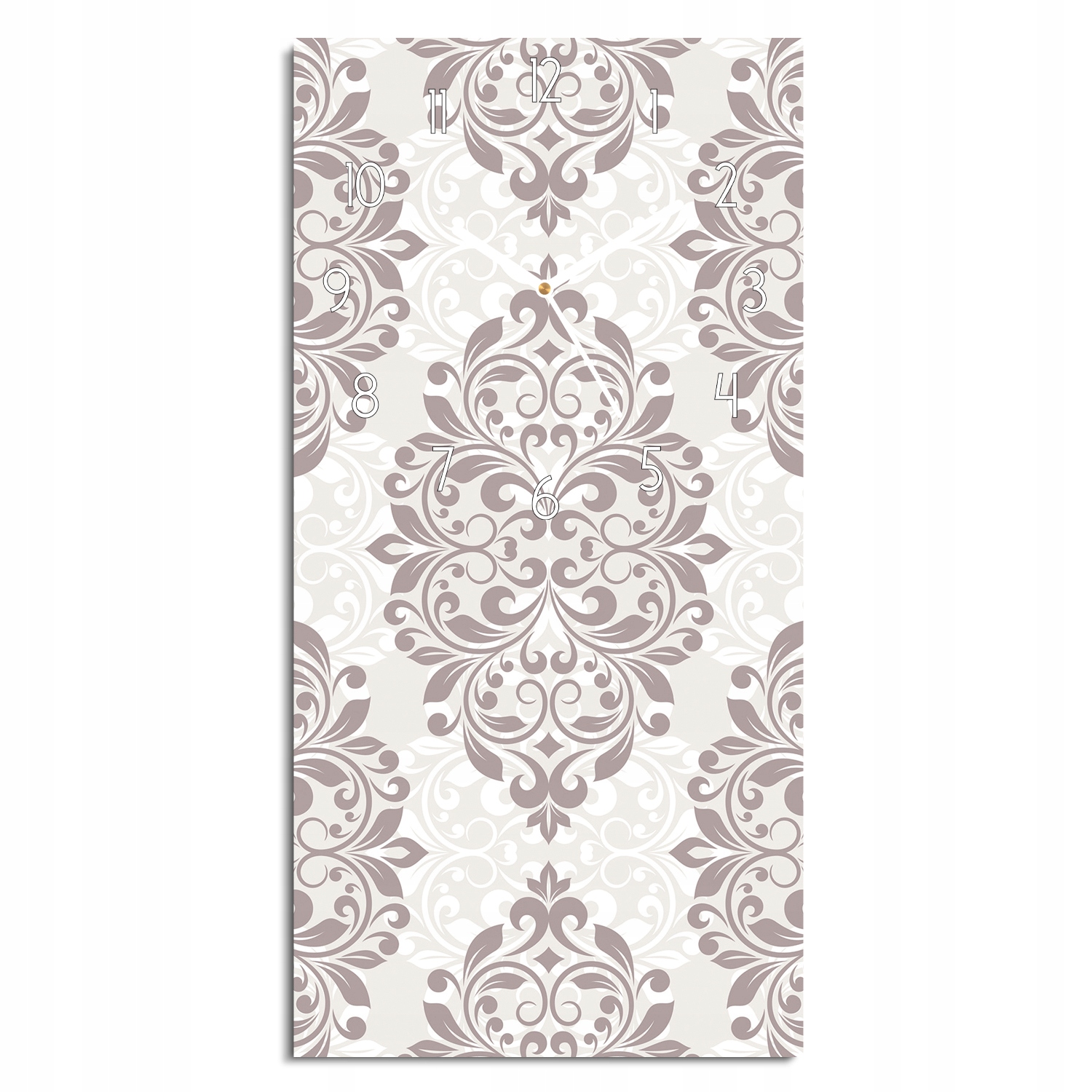 skleněné hodiny Ornament květiny vzor 30x60 ozdobný