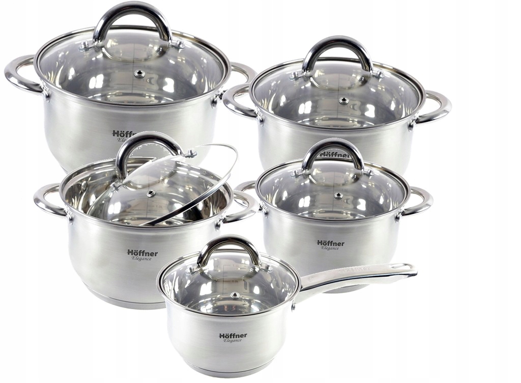 Zestaw Garnków Srebrny 10 EL HOFFNER ELEGANCE
