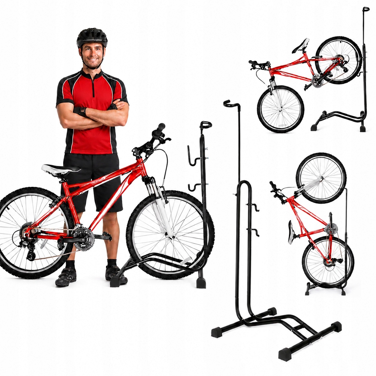 Stojak na Rower Serwisowy Uchwyt Rowerowy koło 16-27" Wolnostojący Wysoki