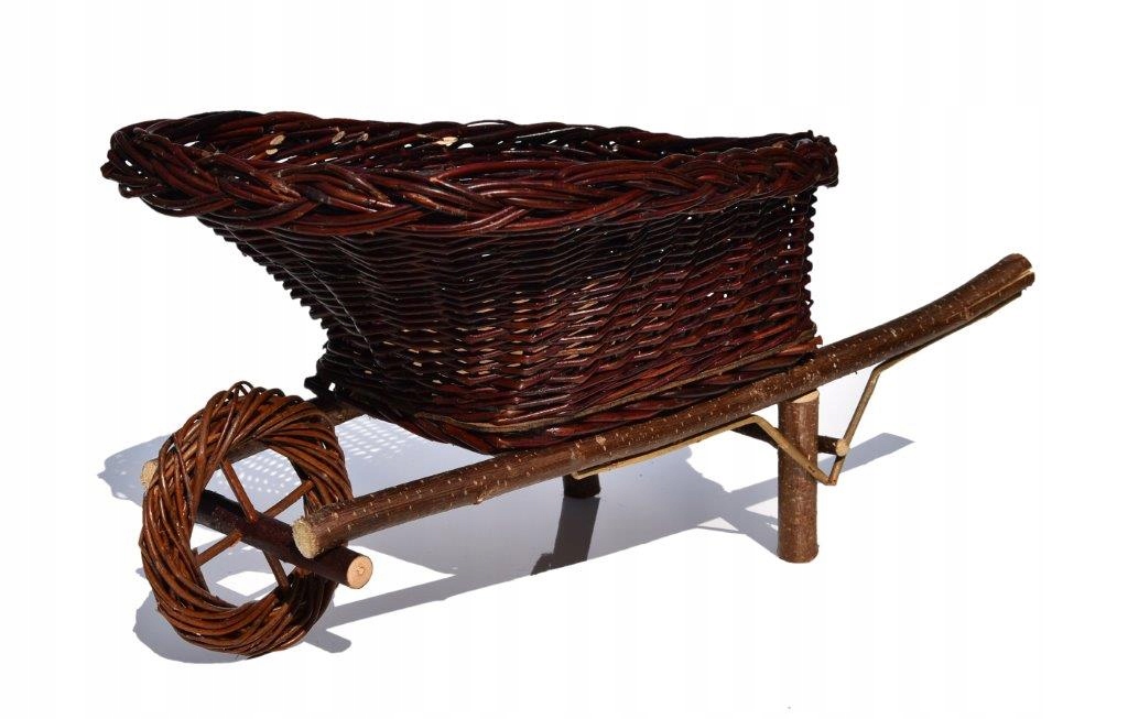 Ozdoba na kwiaty do ogrodu Taczki wiklinowe 60cm Producent Wik-World