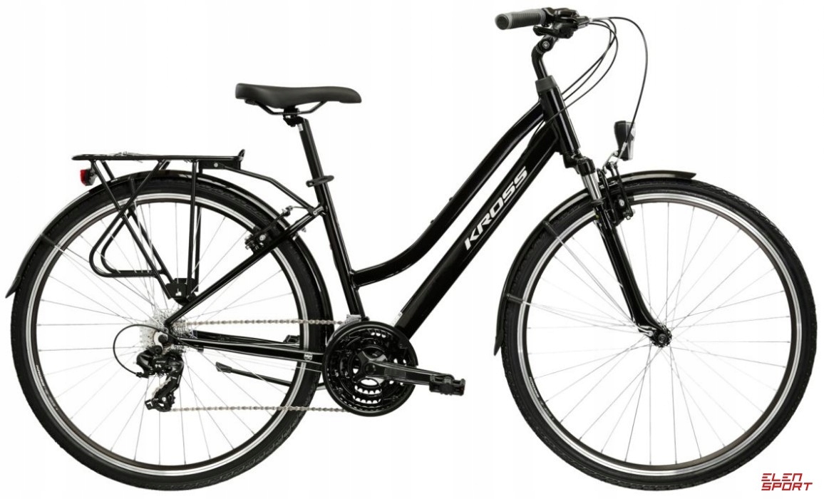 Rower Damski Kross Trans 1.0 Koło 28" Rama M Czarny/srebrny Połysk