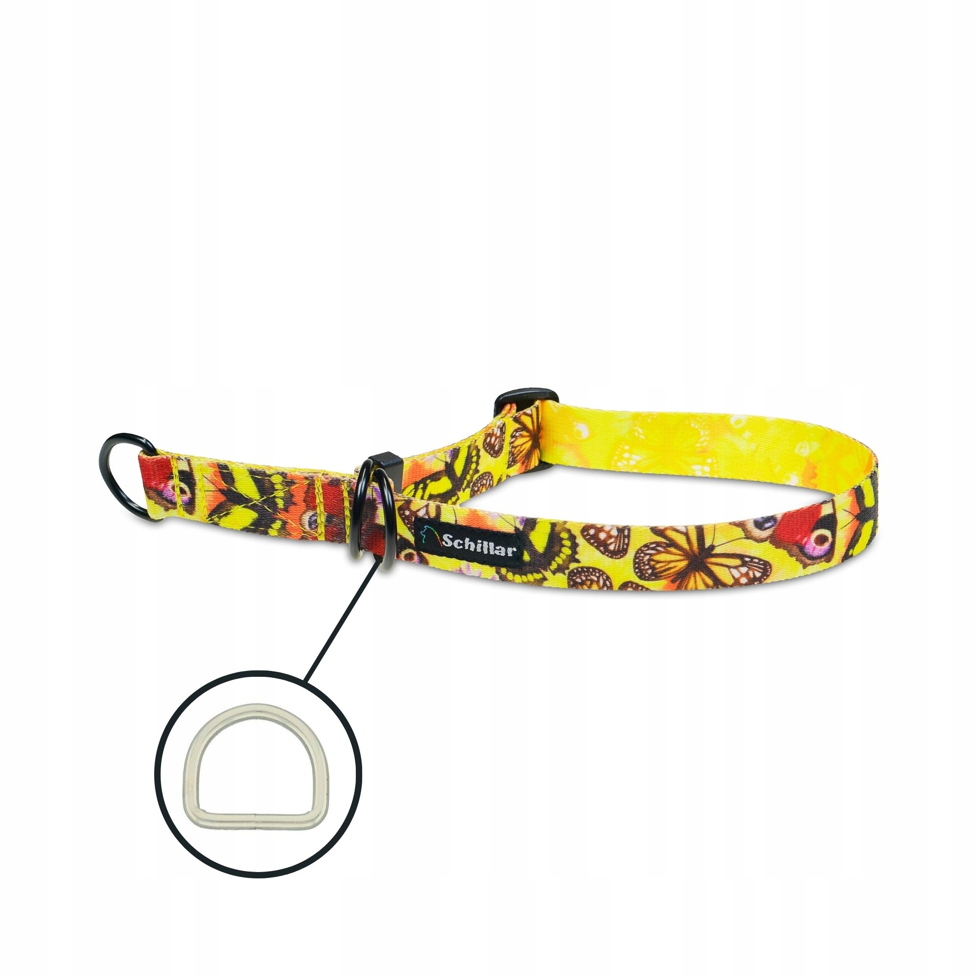 Polostahovací obojek pro velkého psa žlutý forever young L XL 40-60 cm