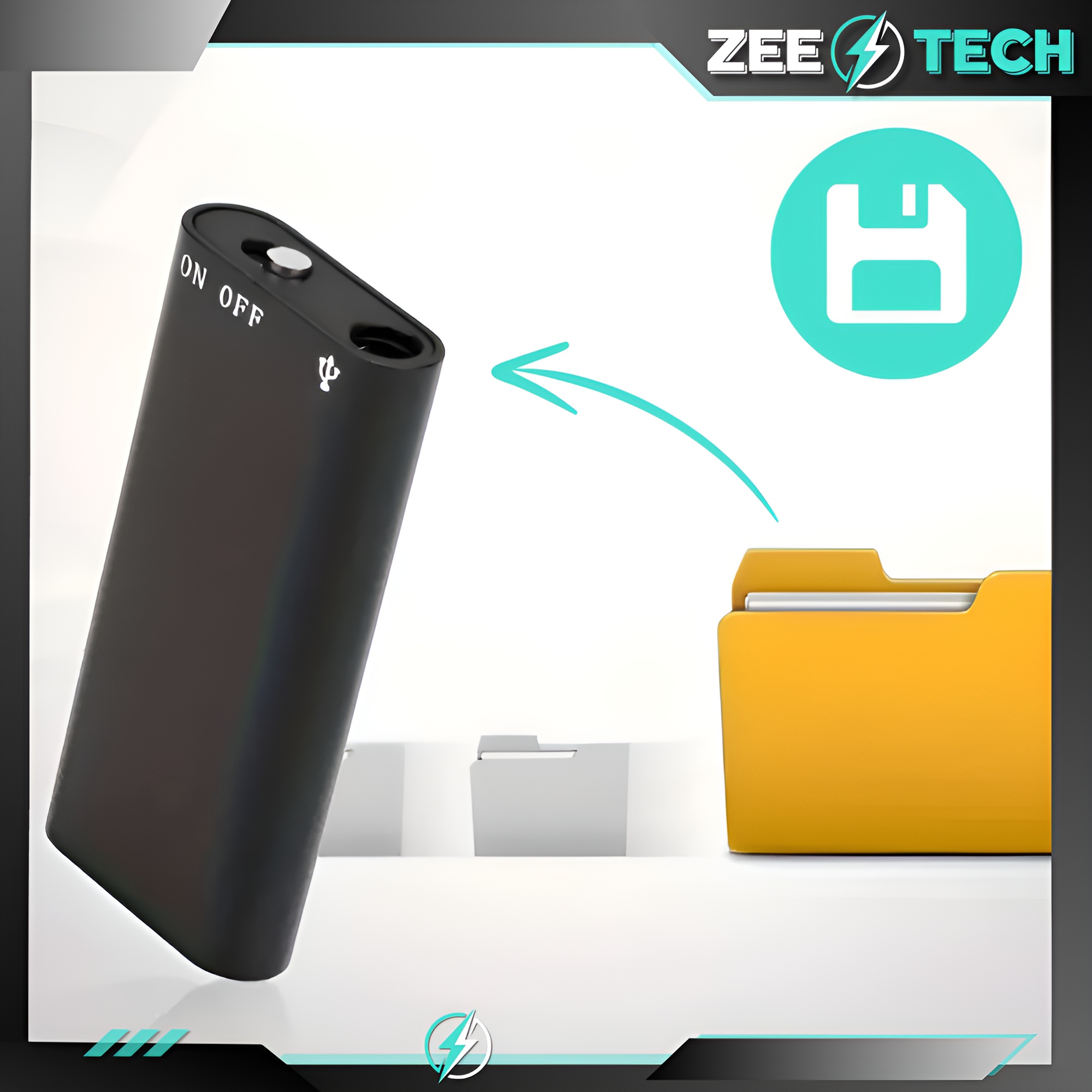 MINI PODSŁUCH SZPIEGOWSKI PLUSKWA MAŁY DYKTAFON 16 GB DETEKCJA GŁOS 2 TRYBY Wysokość produktu 4.5 cm