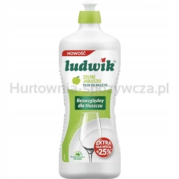 Ludwik Tekutý prostředek na mytí nádobí 900 g Zelené jablko