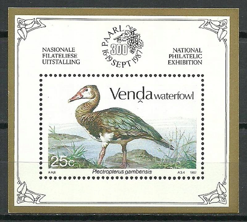 Venda 1987 Mi bl 3 Czyste **