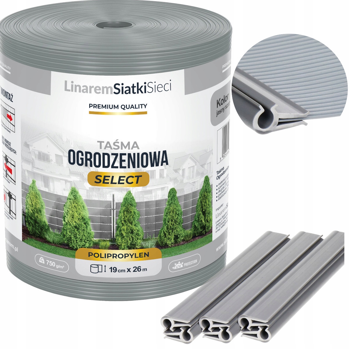 

Taśma Ogrodzeniowa Select Osłona Na Panel Szara