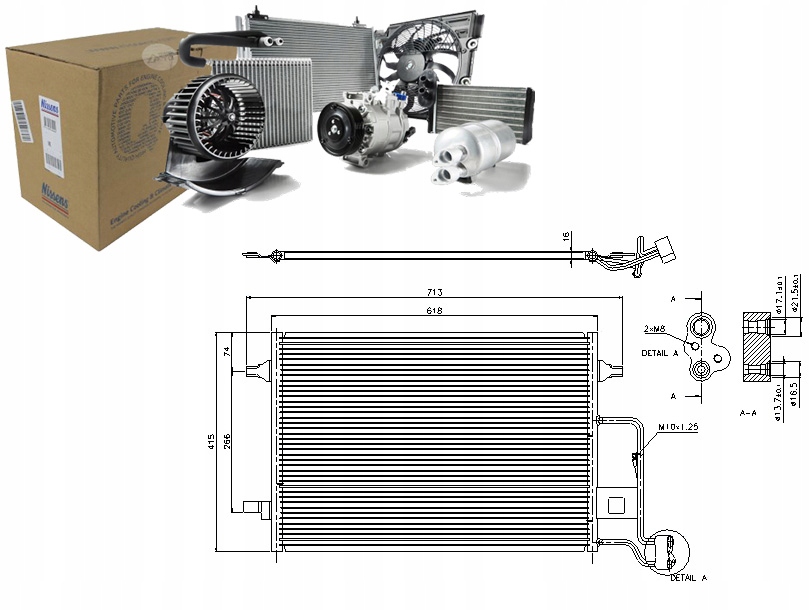 NIS94592 Chladič Klimatizace Škoda Superb I Asistent řidiče #33