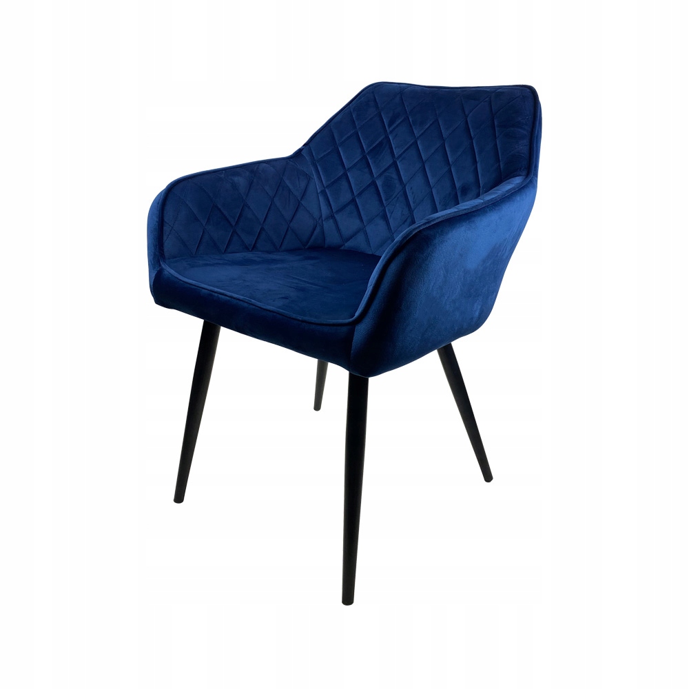 Čalúnená stolička Modrá Aquen Prešívaná stolička Obývacia izba Kuchyňa Jedáleň