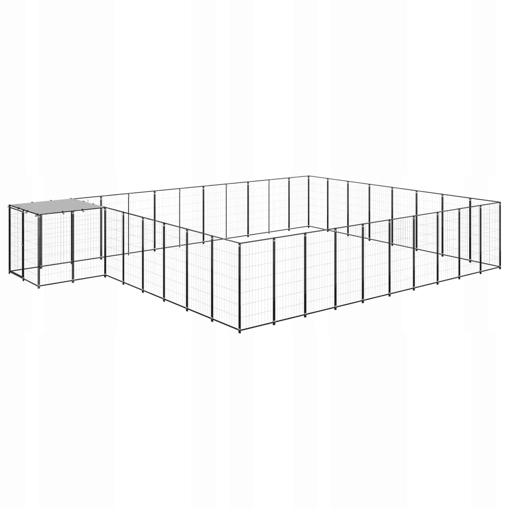 Levně Kotec pro psa, stříbrný, 25,41 m2, ocelový