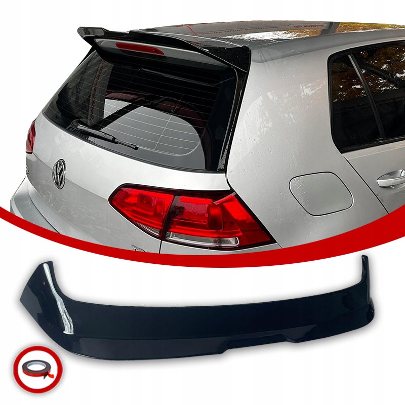 Vw Golf 7-7,5 Letka Spoiler Zadní Krytka Standard Černý Lesk