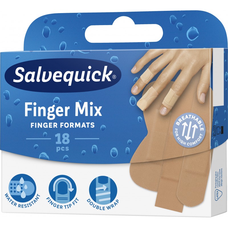 

Salvequick Palstry Finger Mix 18 sztuk